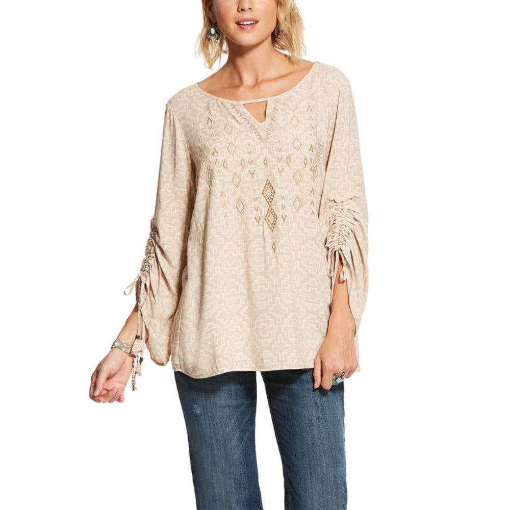 Ariat Beige Embroidered Warrior‎ Tunic